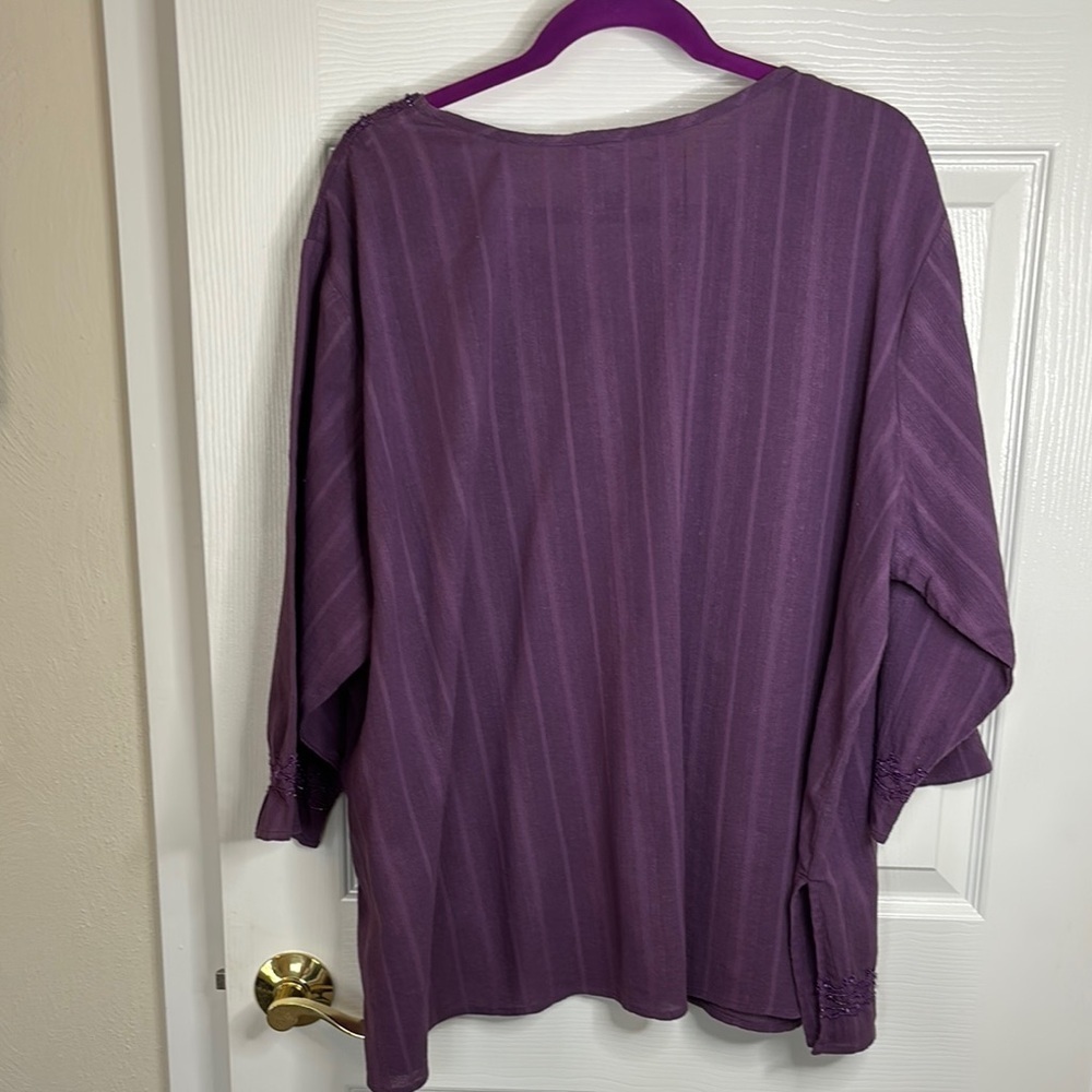 Fashion Bug Purple Sequined Women's Tunic Top 30/32W - Picture 6 of 12
